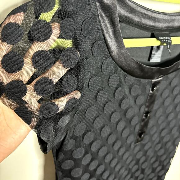 Enfocus Studio Black Swiss Dot Midi Dress Sz 8 - Picture 4 of 10